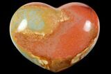 Wide, Polychrome Jasper Heart - Madagascar #118637-1